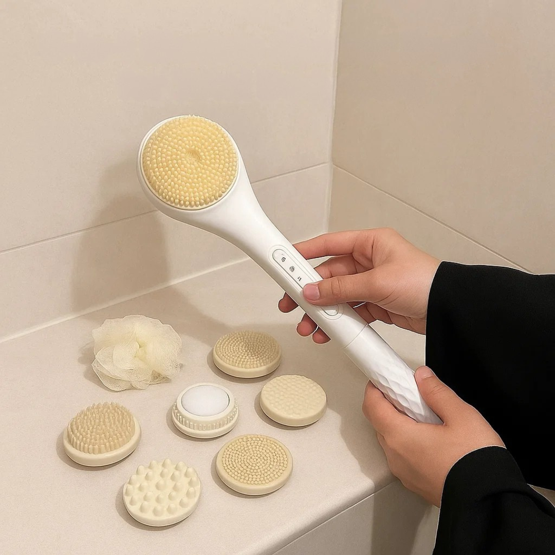 La Brosse Électrique de Douche 360° – Votre Alliée pour une Peau Éclatante et une Hygiène Parfaite !