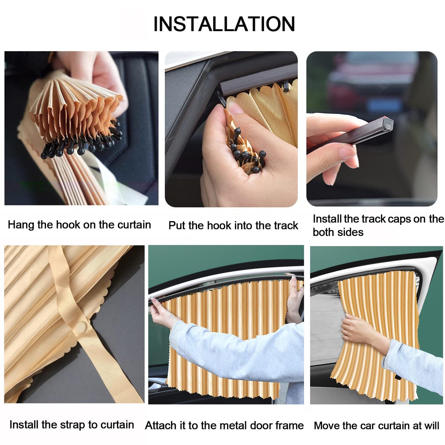 Rideaux Magnétiques Auto Premium – Fraîcheur, Intimité et Élégance pour Votre Voiture