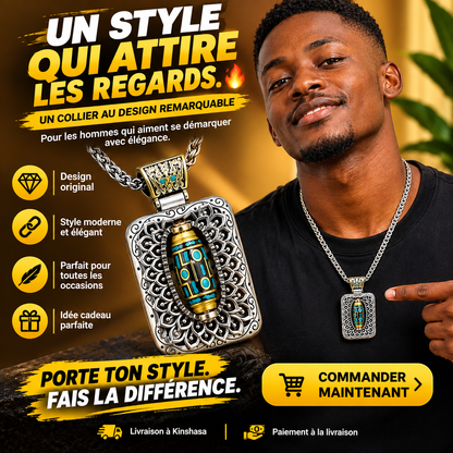 Collier Tibétain pour Homme – Affirme Ton Style avec Élégance