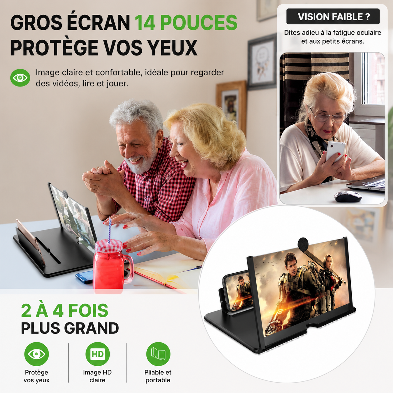 Amplificateur d'Écran pour Téléphone — Le Grand Cinéma dans Votre Poche !