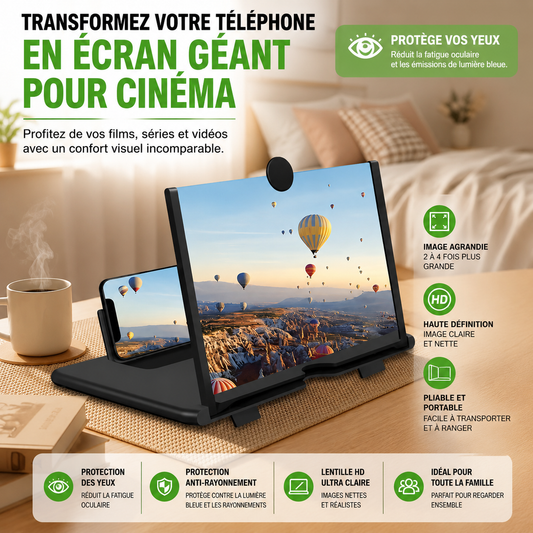 Amplificateur d'Écran pour Téléphone — Le Grand Cinéma dans Votre Poche !