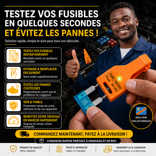 Testeur de fusible auto — Détection instantanée des pannes