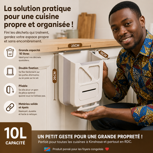 Poubelle Suspendue Pliable — Gagnez de la place, cuisine propre
