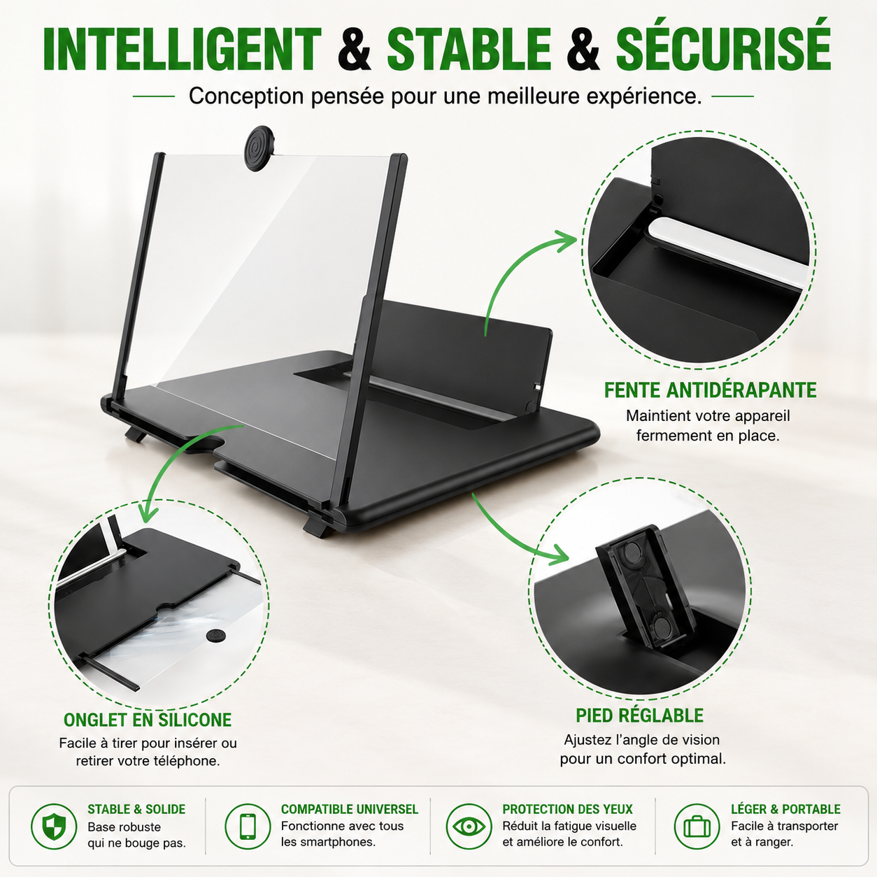 Amplificateur d'Écran pour Téléphone — Le Grand Cinéma dans Votre Poche !