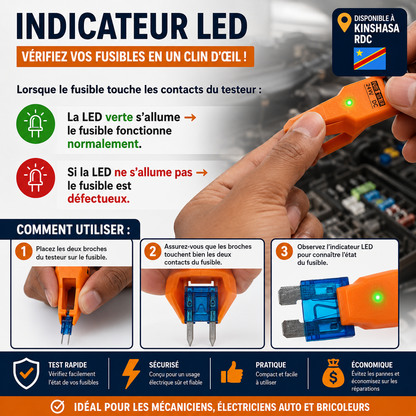 Testeur de fusible auto — Détection instantanée des pannes