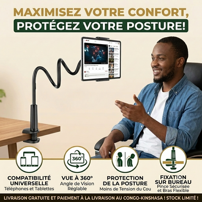 Support Flexible 360° – Le Confort Idéal Pour Tous Vos Appareils ⭐
