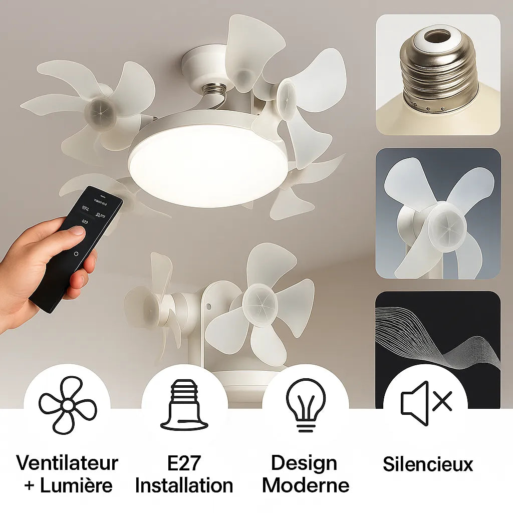 2-en-1 Élégance & Confort – Éclairez et rafraîchissez votre maison avec intelligence